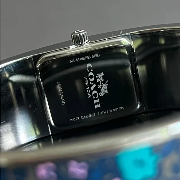 💰SOLD - W6198 - Coach Scout Bangle Watch in Blue Floral - Picture 13 of 14